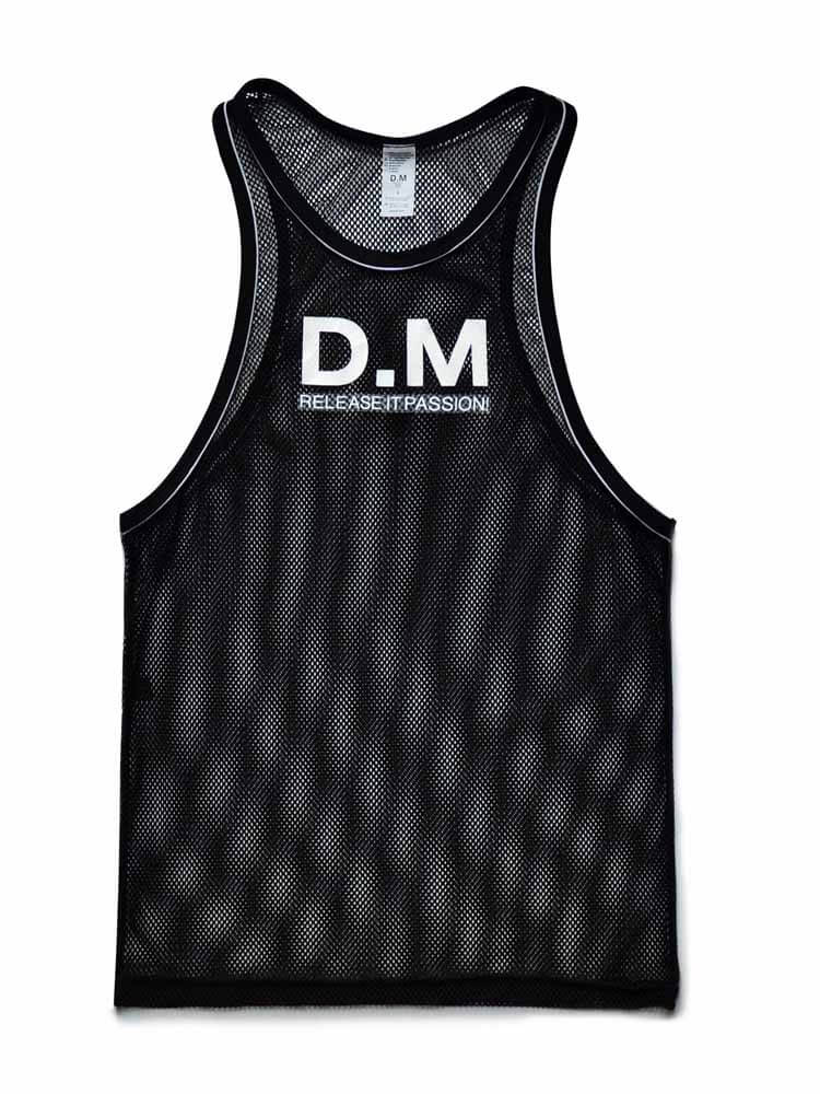 D.M Men's Mesh Sexy Breathable Sports Tank Top