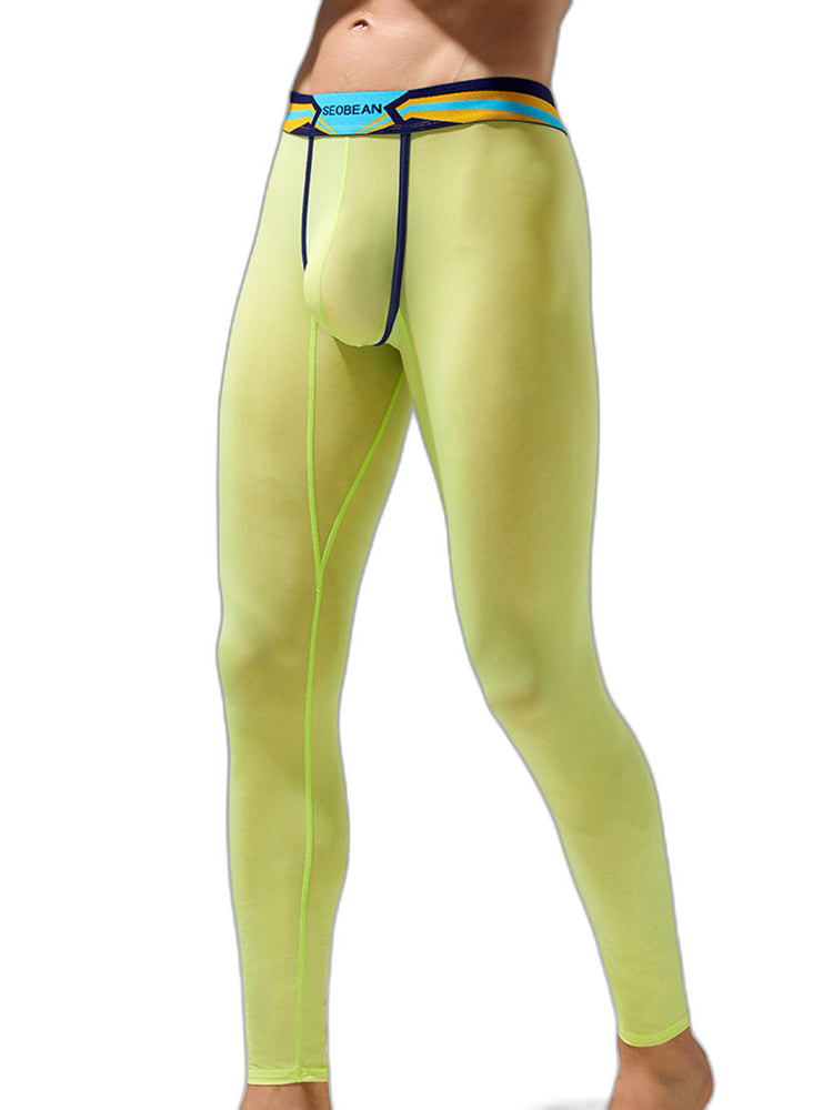 Men's Sexy Sport Long Johns With Large Pouch