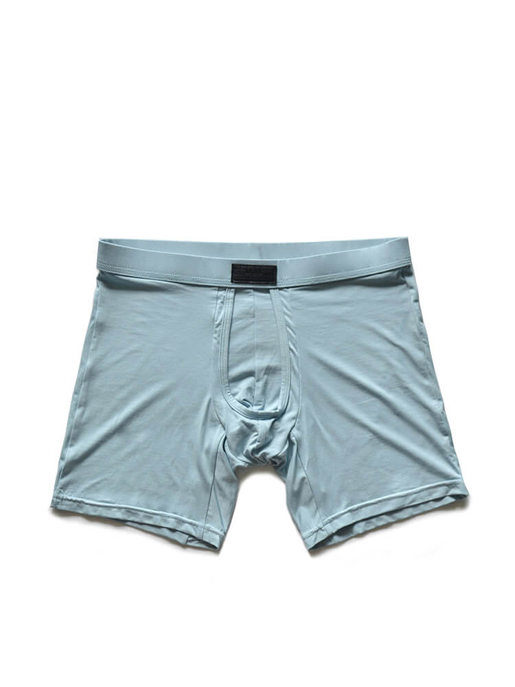 D.M Men's Sexy Exposed Pouch Modal Long Trunks