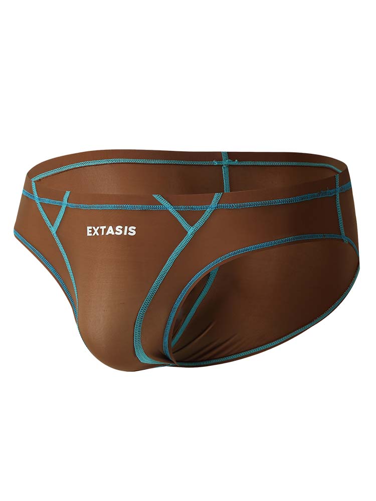 Men's Sexy Elastic Patchwork Color-Blocked Briefs