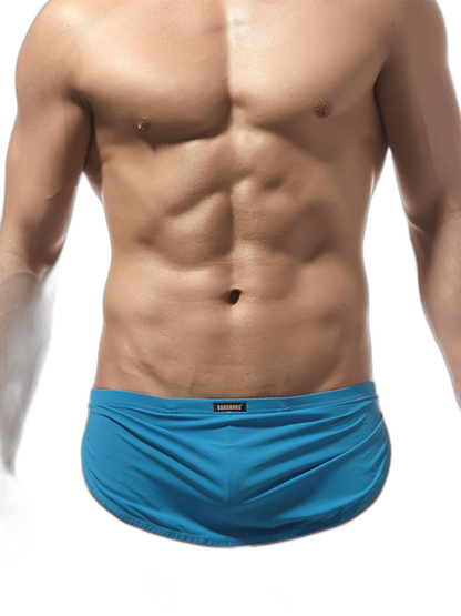 Men's Sexy Side Split  Boxers With Support Pouch