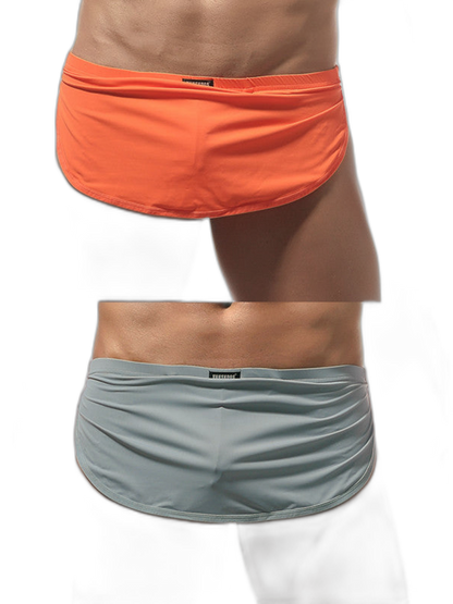 Men's Sexy Side Split  Boxers With Support Pouch