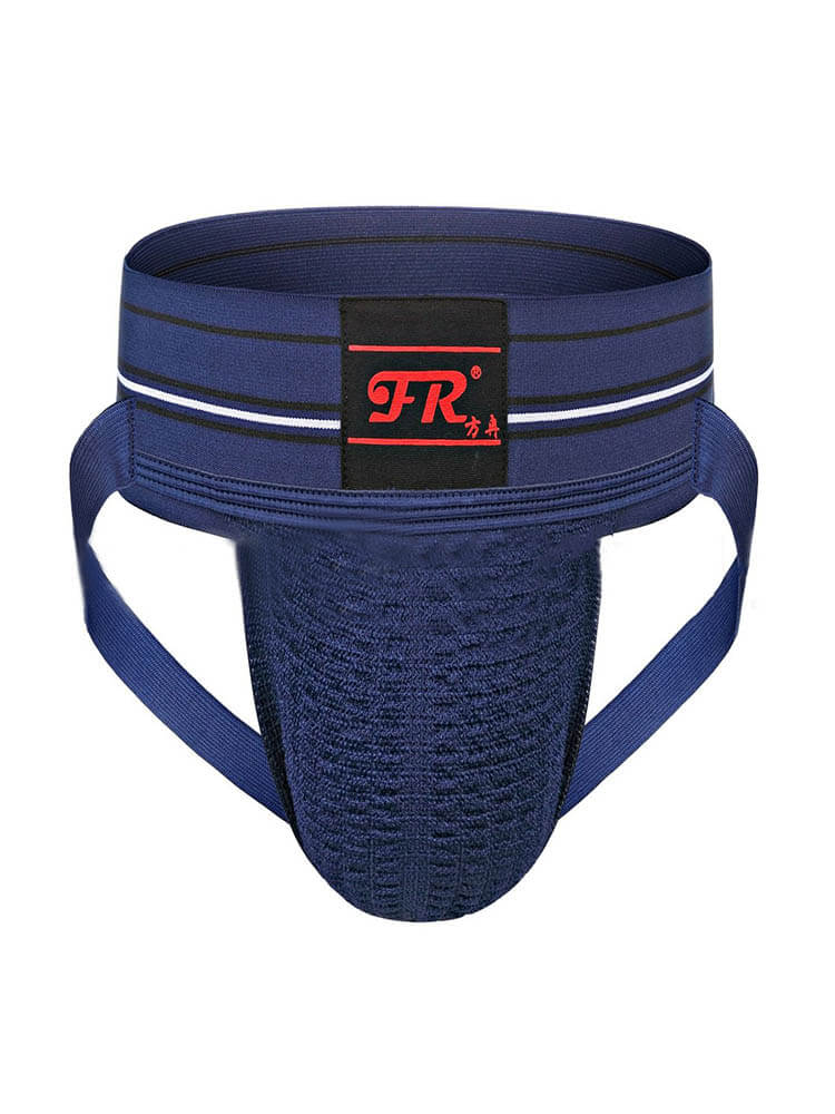 Men's 3-Inch Striped Belt Butt-Revealing Jockstrap