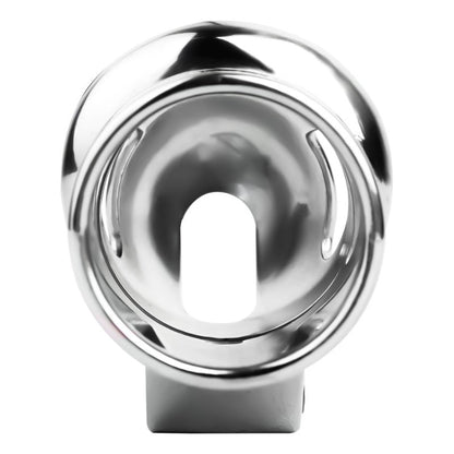 No Ball Ring Chastity Cage – Stainless Steel Lock, 9 Size Glans Fit, Discreet Wear