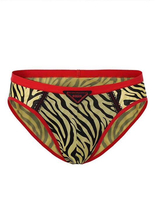 Men's Sexy Lightweight Antibacterial Animal-Print Briefs