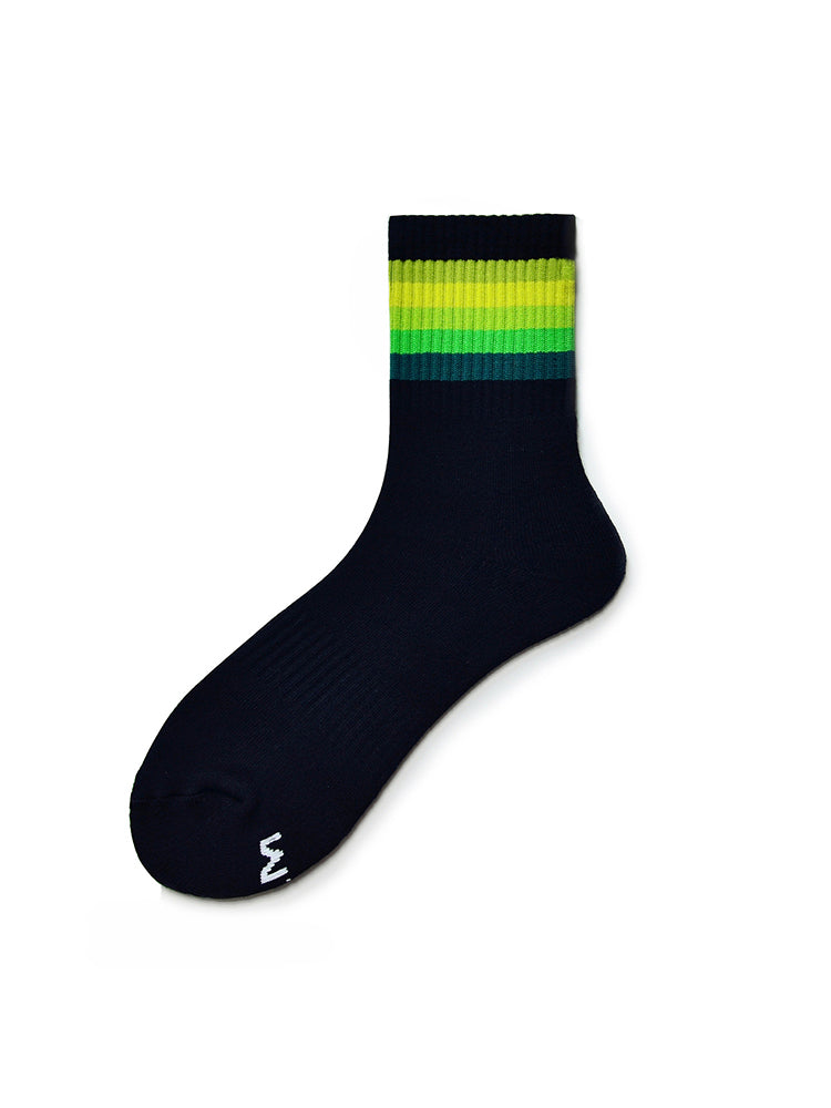 D.M Rainbow Striped Sports Cotton Socks