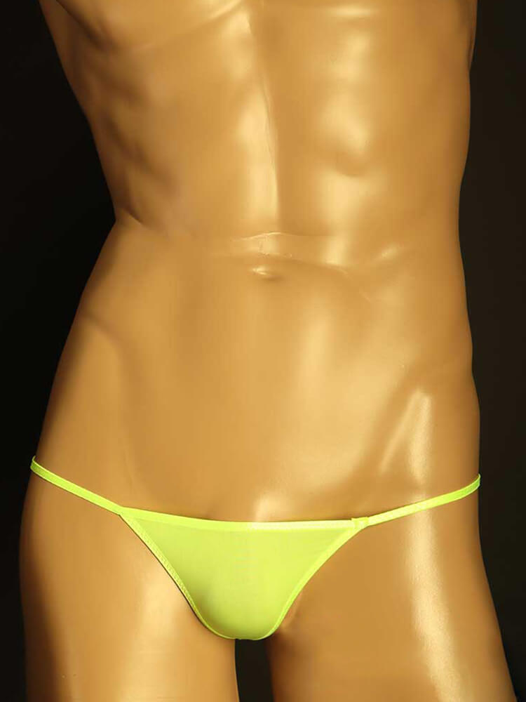 Men's Solid Color Sexy Low Waist String Thong