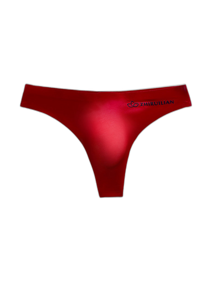 4-pack Men's Sexy Solid Color Letter Seamless Thong