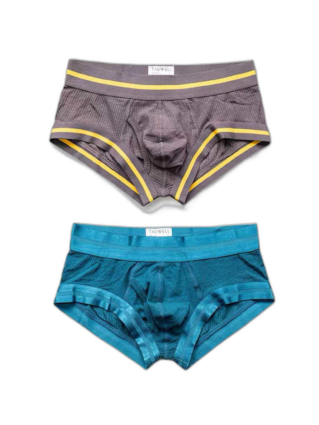 2 Pack Men's Spliced Color Trunks with Functional Fly