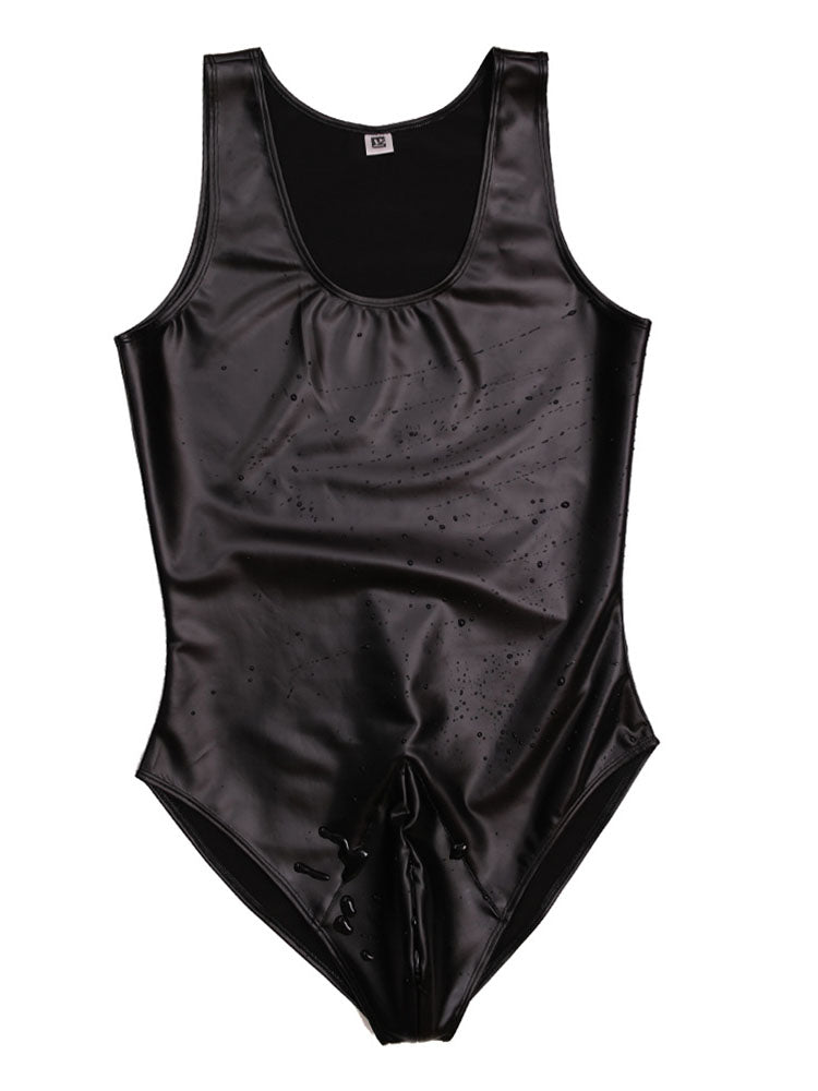 Men's High Stretch Latex Spandex Bodysuit