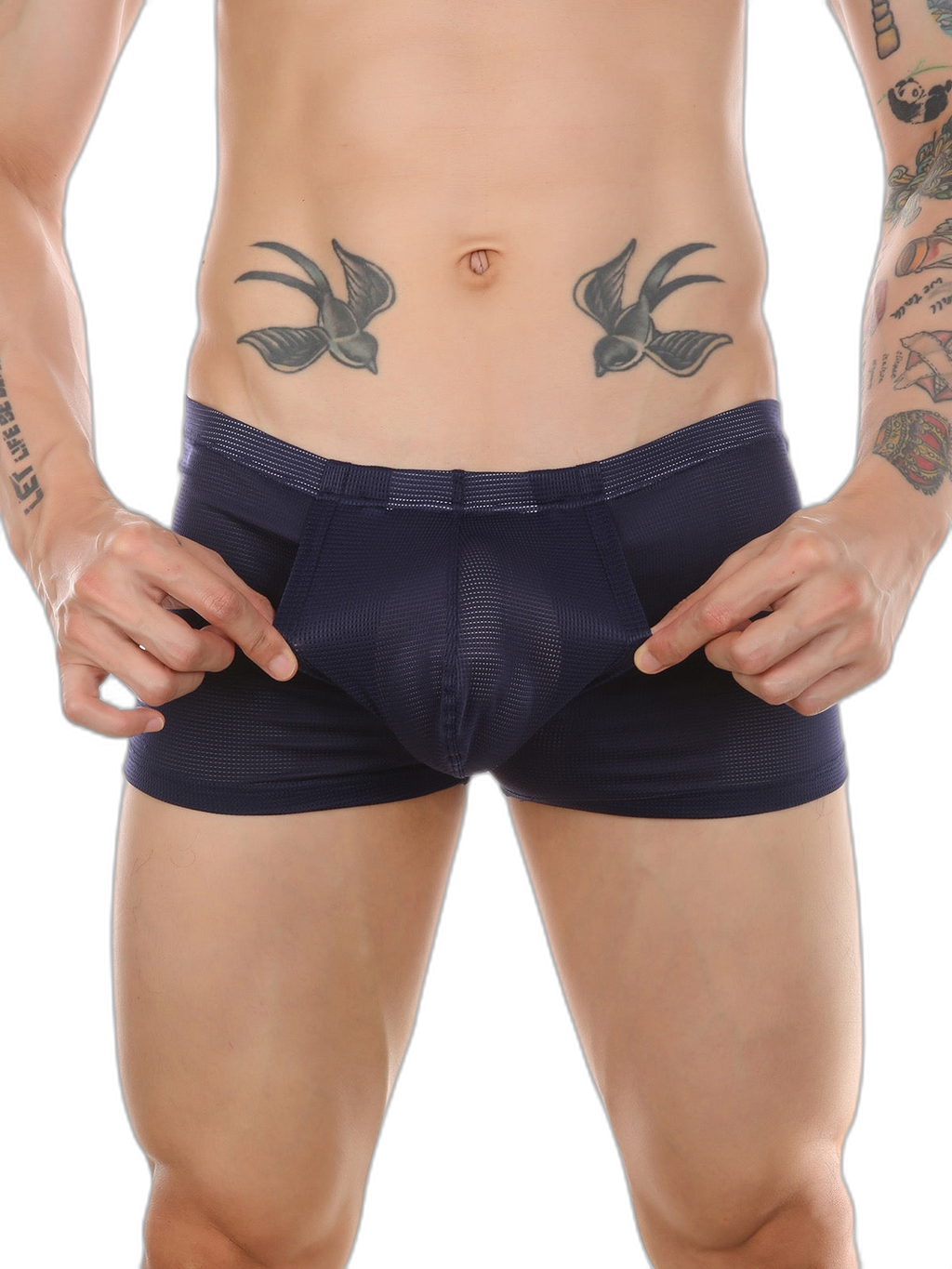 Men's Big Pouch U-convex Trunks with Fly