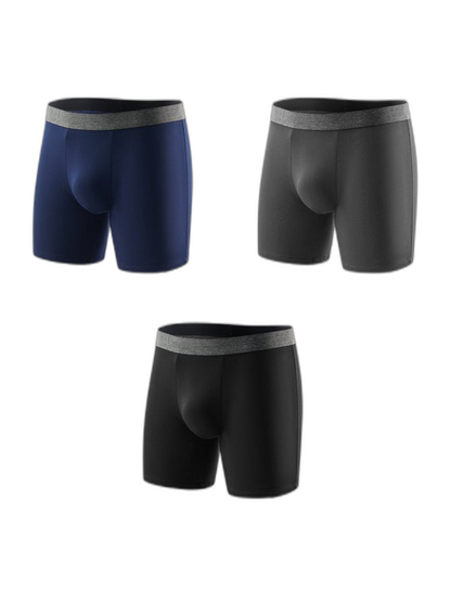 3 Pack Men's Plus-Size Anti-Chafing Performance Boxer Briefs
