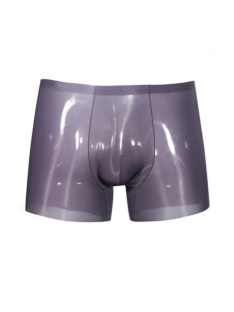 Men's Ultra-Thin Nude Feel Oil Shiny Boxer Briefs