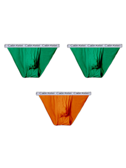 3-pack Men's Ultra Sexy Low Rise U-shaped Convex Pouch Briefs