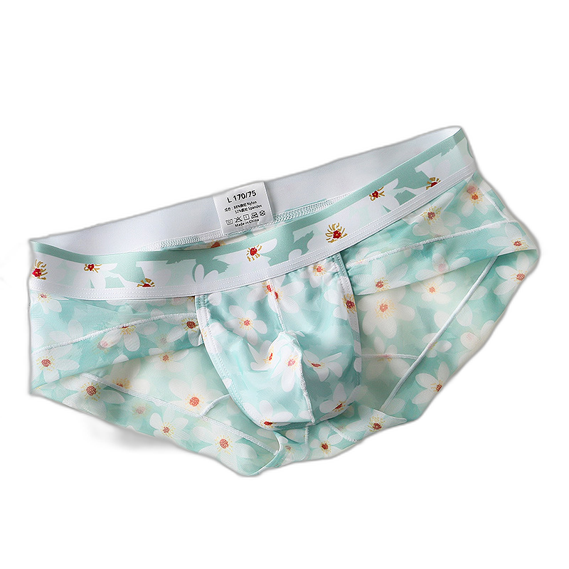 4 Pack Men’s Flower Print Pouch Briefs