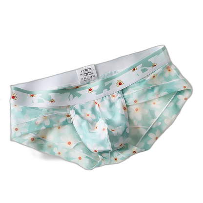 4 Pack Men’s Flower Print Pouch Briefs