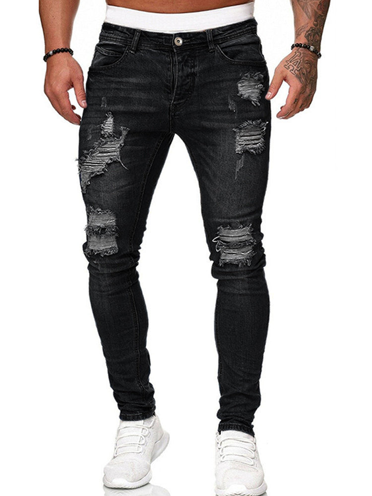 Mens Skinny Ripped Jeans
