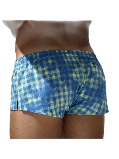 Men's Low-Rise Plaid Sexy Pouch Boxers