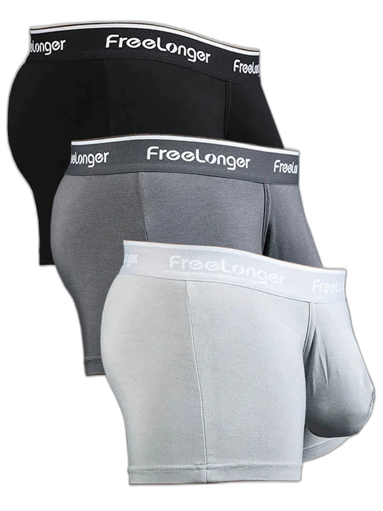 FreeLonger Men's Comfy Separate Big Pouch Trunks