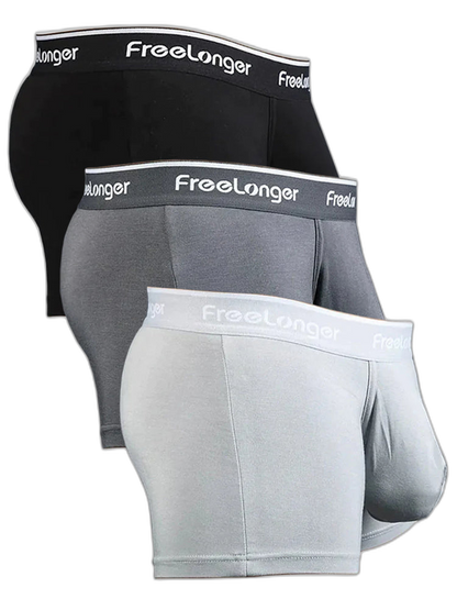 FreeLonger Men's Comfy Separate Big Pouch Trunks