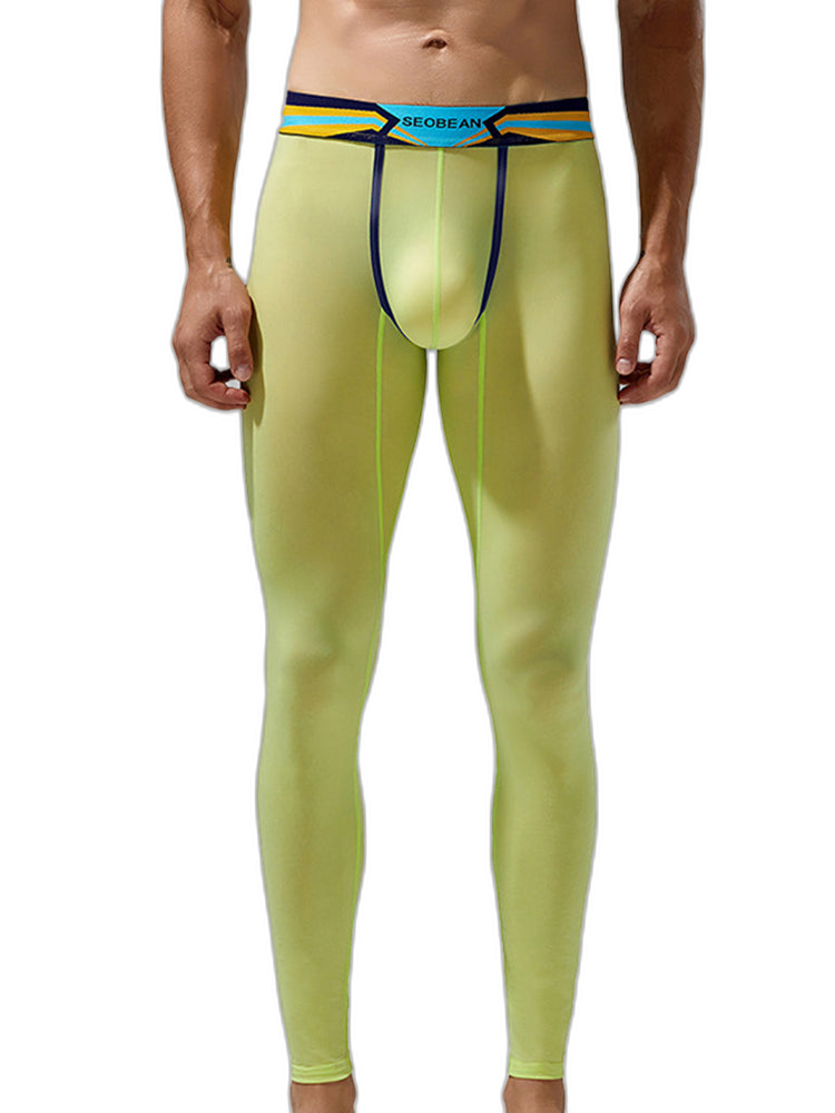 Men's Sexy Sport Long Johns With Large Pouch