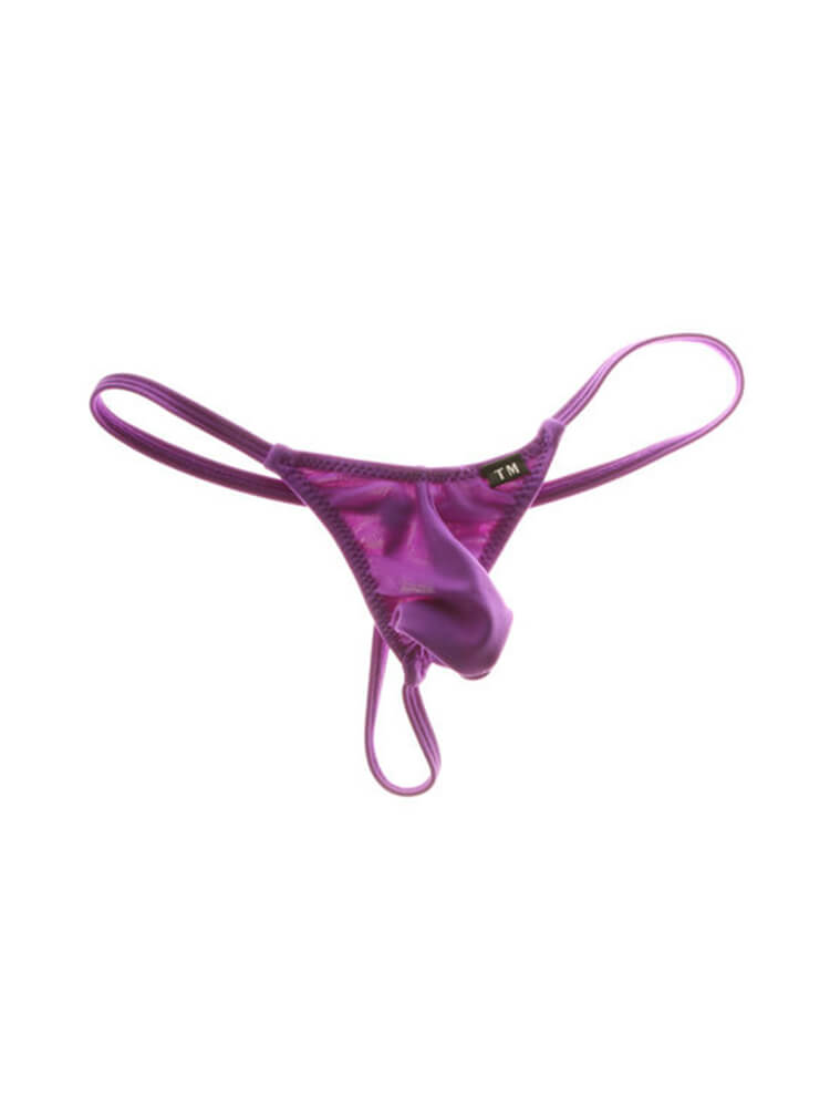 Men's Solid Color String Nylon Thong