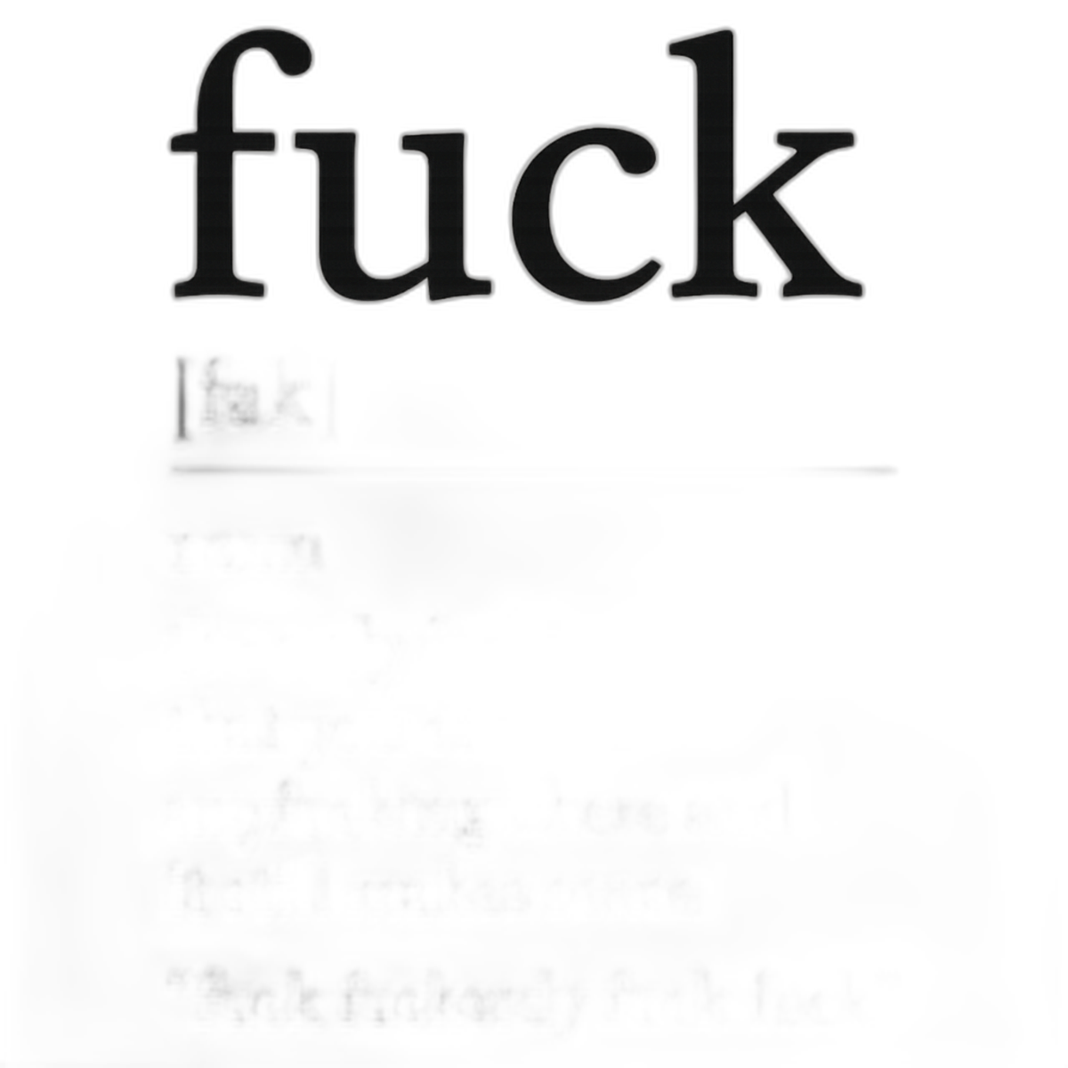 Fuck Definition Prints
