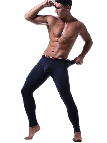 Plus Size Men's Cotton Separate Pouch Thermal Underwear