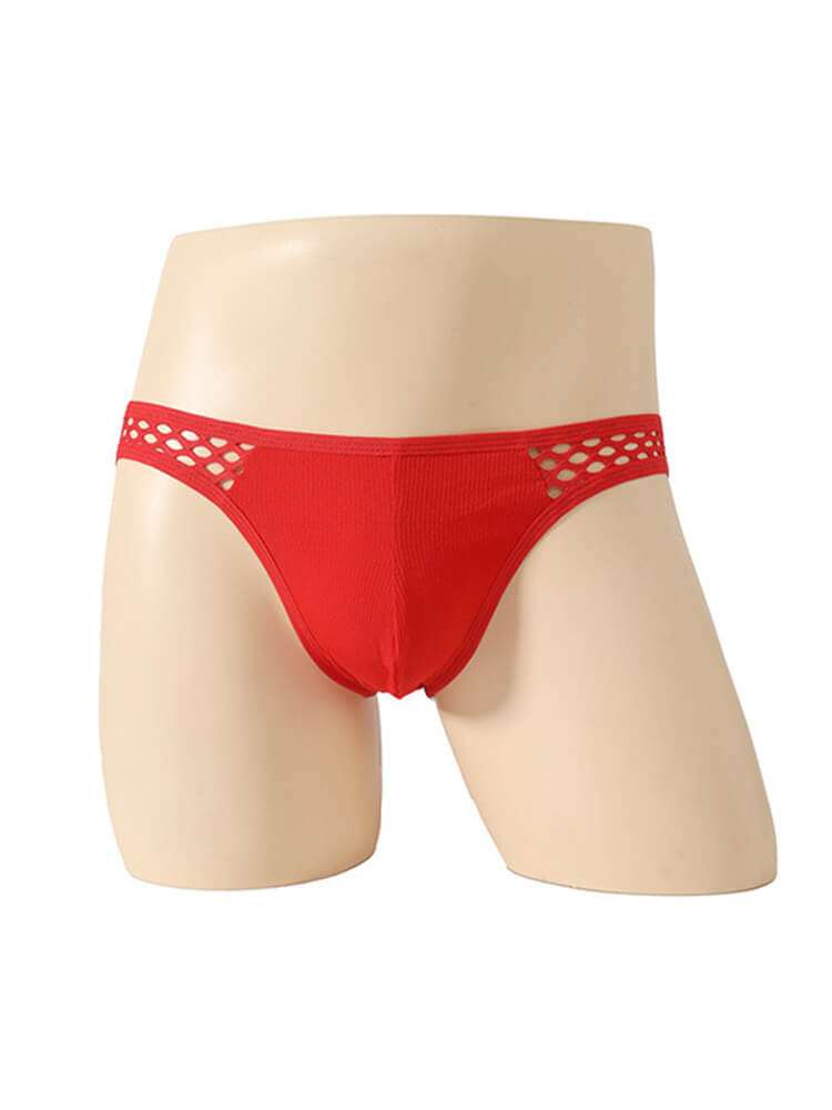 Men's Sexy Fishnet Breathable Hollow Elastic Briefs