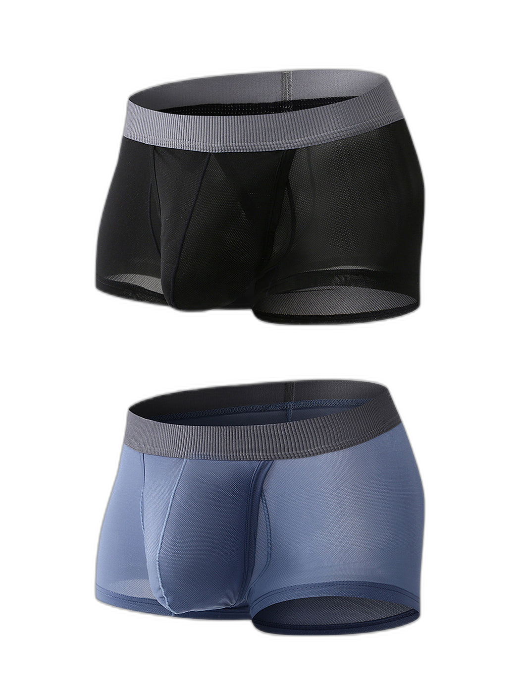 2 Pack Men's Ultra-Thin Trunks with Open Fly