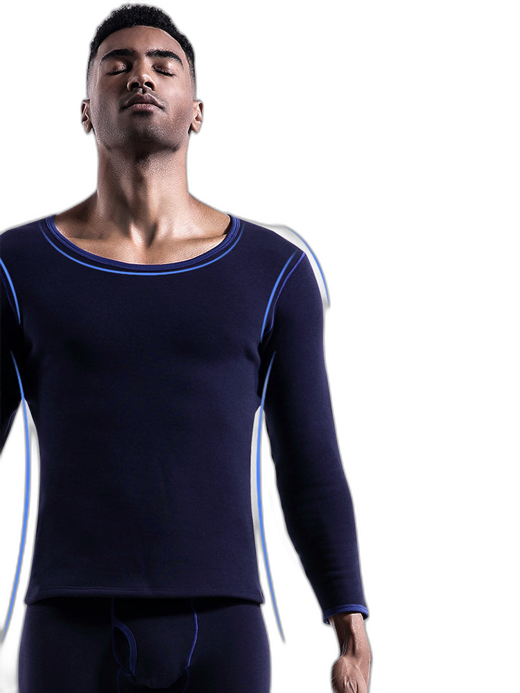 Fleece Lined Men's Thermal Underwear With Support Pouch