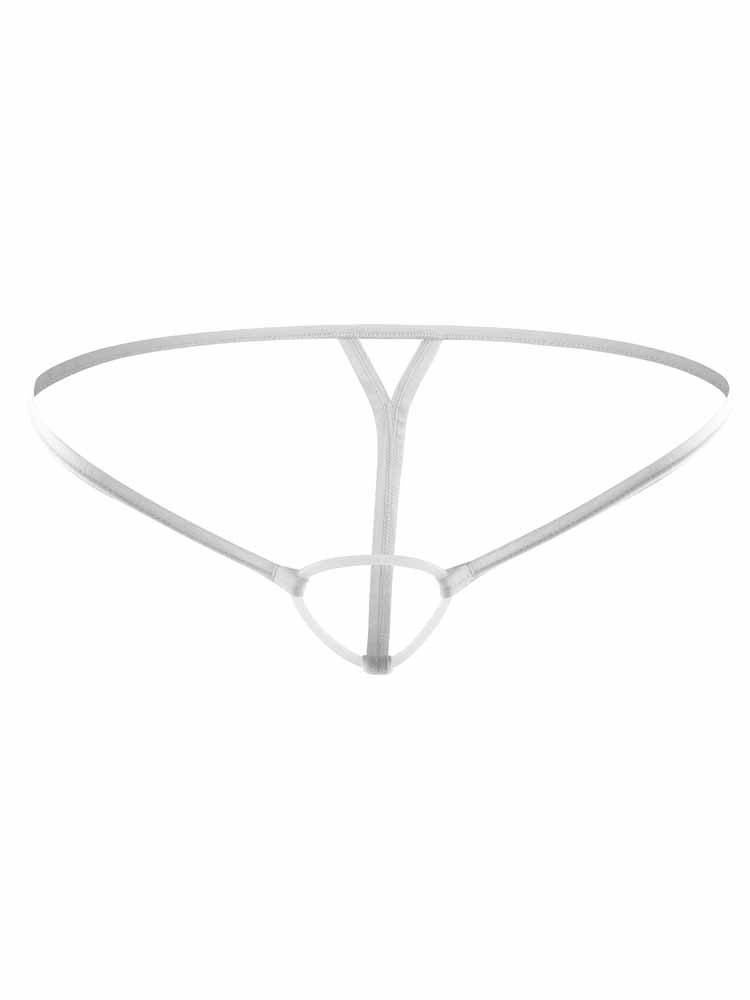 Men's Thin Strap Solid Color Silicone Ring Thong