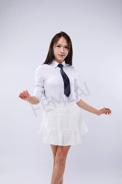 High-Waist Ruffle Skirt