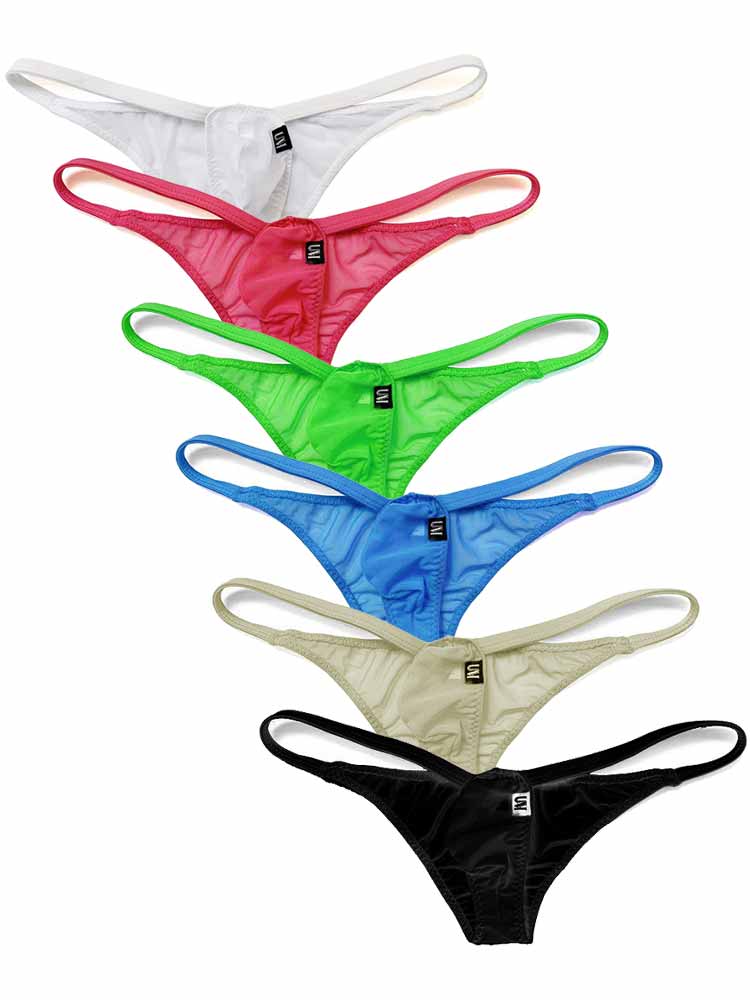Men's Transparent Ultra Low Rise Mesh Briefs 