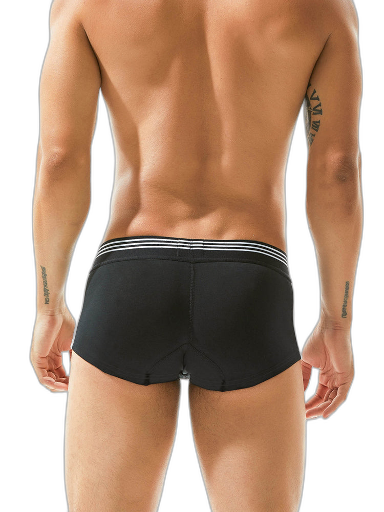 Men's Slim-Fit Cotton Trunks - Low Rise & Lifting Support