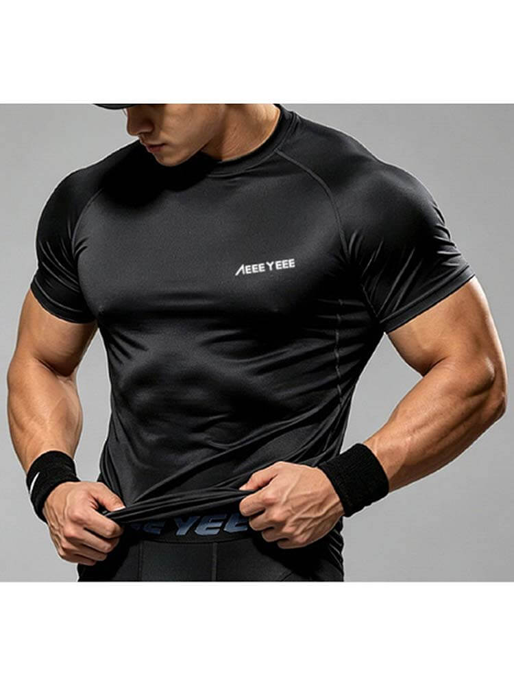 Men's High Elasticity Tight-Fit Quick-Dry Sports Shorts