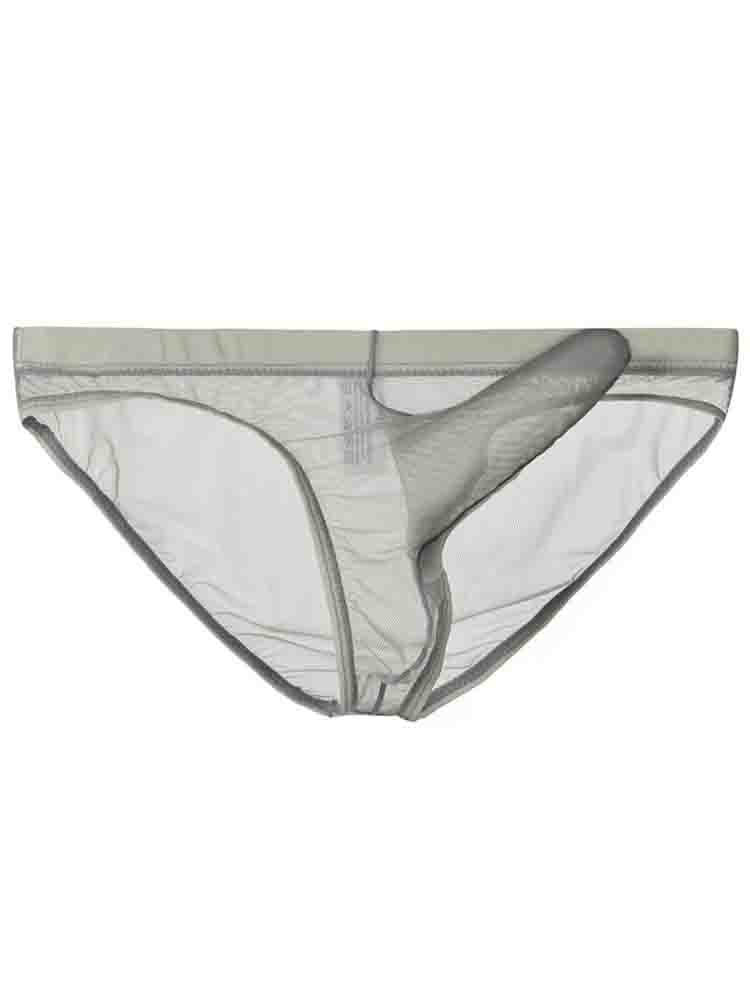 Men's Elephant Trunk Transparent Mesh Briefs