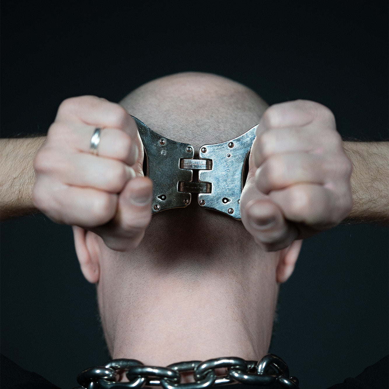 POLICE CUFFS STEEL HINGED