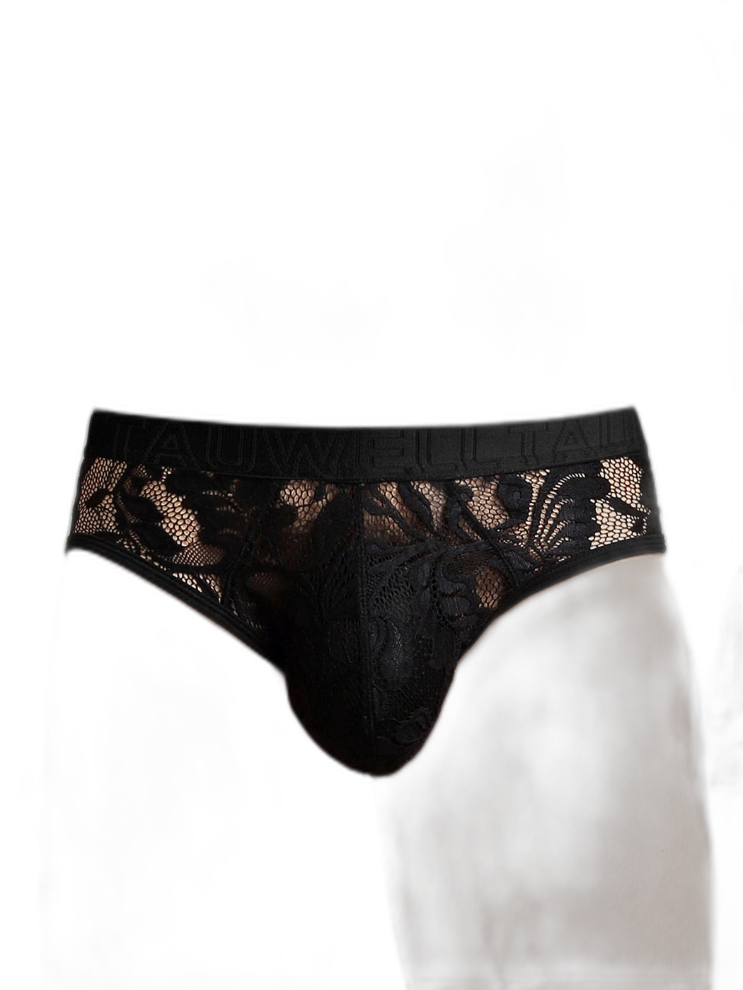 Men's Sexy Lace Semi-Sheer Trunks