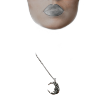 Rose Crescent Necklace
