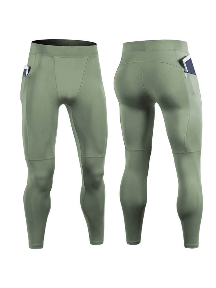Men's Solid Color Quick-Drying Sports Tight Pants