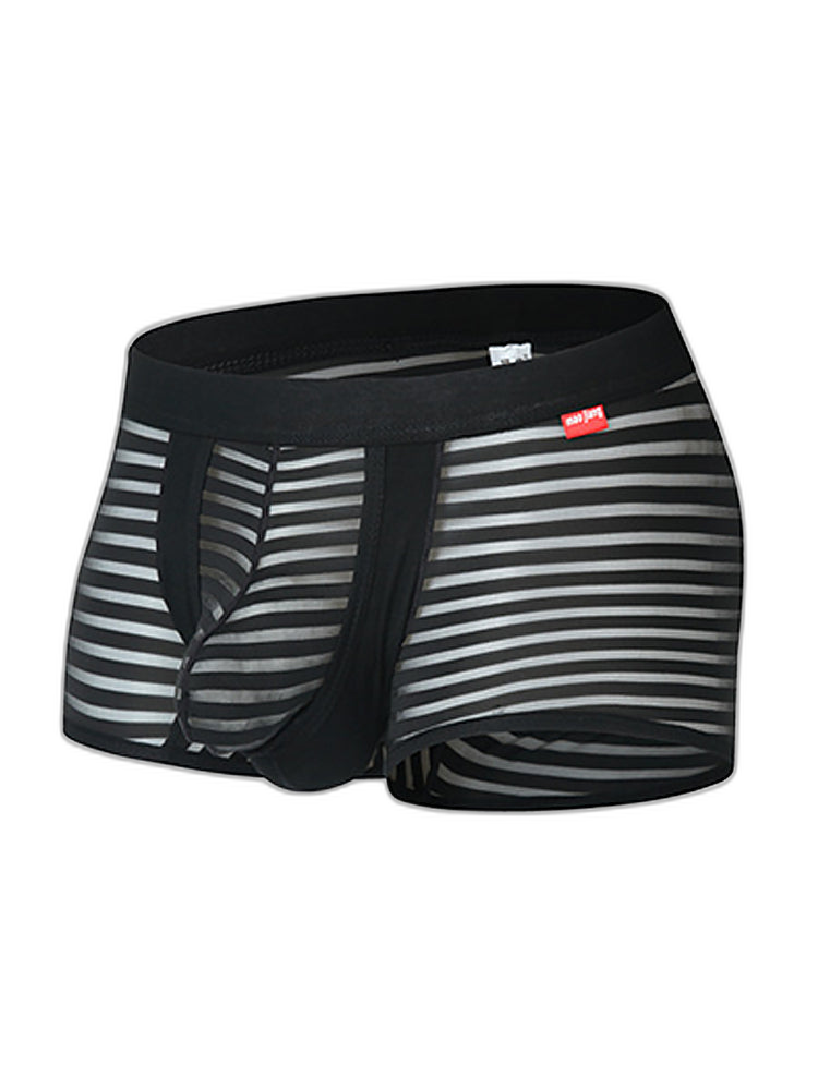 Men’s Sexy Striped Hollow Jockstrap With Separate Pouch