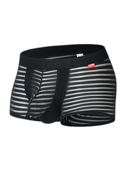 Men’s Sexy Striped Hollow Jockstrap With Separate Pouch