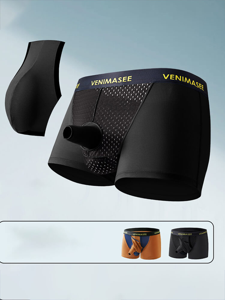Men's Sexy Antibacterial Foreskin Separation Boxer Briefs