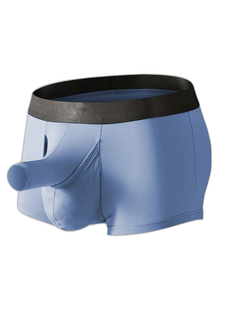 Men’s Dual Ball Pouch Trunks With Fly Front
