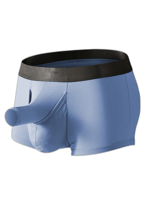 Men’s Dual Ball Pouch Trunks With Fly Front