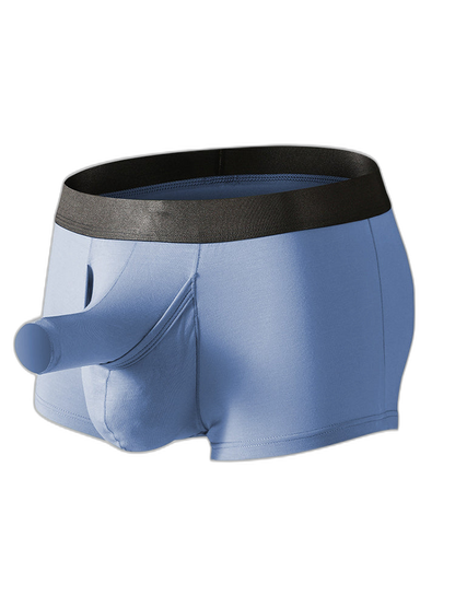 Men’s Dual Ball Pouch Trunks With Fly Front