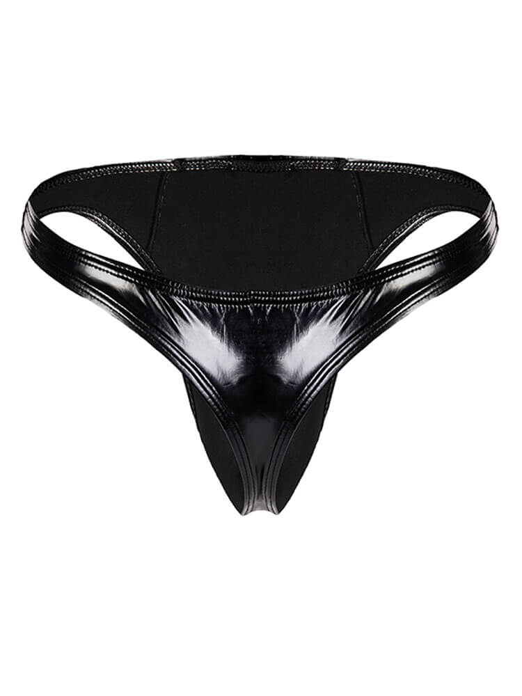 Men's Sexy Low-Rise Soft PU Leather Thong