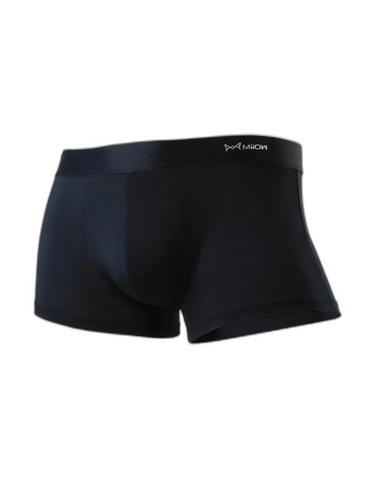 3 Pack Men's Ultra-thin Ice Silk Seamless Solid Trunks
