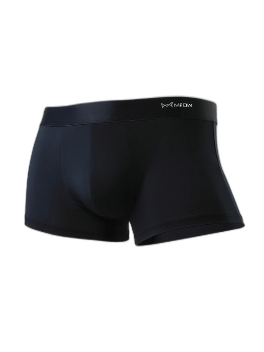 3 Pack Men's Ultra-thin Ice Silk Seamless Solid Trunks